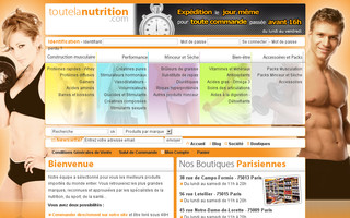 toutelanutrition.com website preview