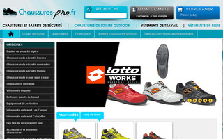 chaussures-pro.fr website preview
