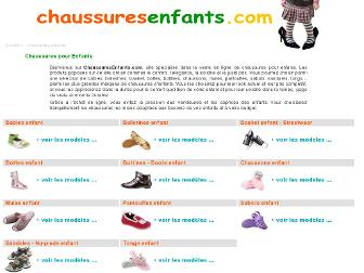 chaussuresenfants.com website preview