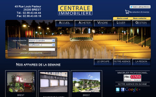 centraleimmobiliere-brest.fr website preview