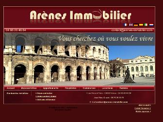 arenes-immobilier.com website preview