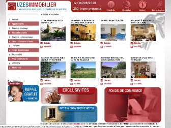 uzesimmobilier.com website preview