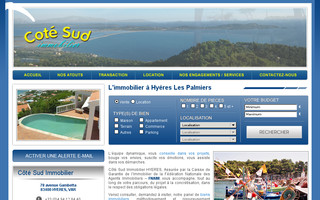 immobiliercotesud.com website preview