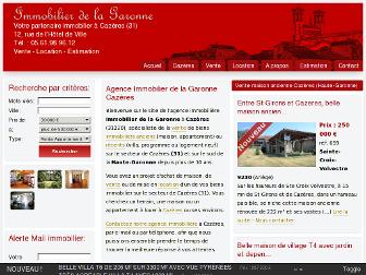 immobilierdelagaronne.com website preview