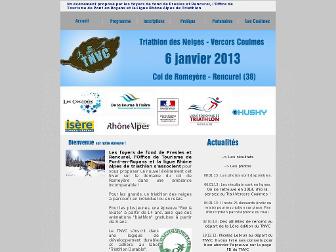 triathlon-neige-vercors-coulmes.fr website preview