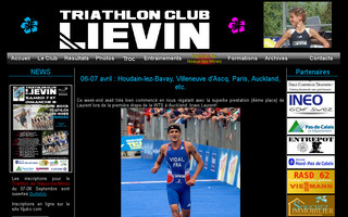 triathlon.lievin.free.fr website preview