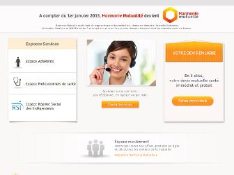 harmonie-mutualite.fr website preview
