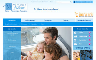 mutuellebleue.fr website preview