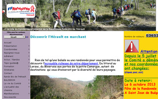 herault.ffrandonnee.fr website preview