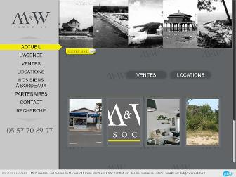 mw-immobilier-capferret.com website preview