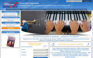 vacances-musicales.org website preview