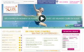 villagesclubsdusoleil.com website preview