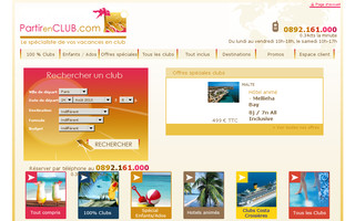partir-en-club.com website preview