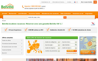 belvilla.fr website preview