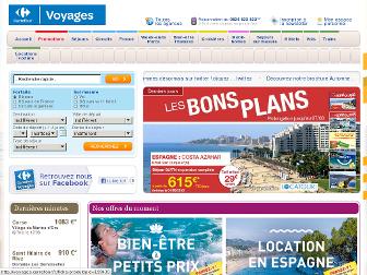 voyages.carrefour.fr website preview