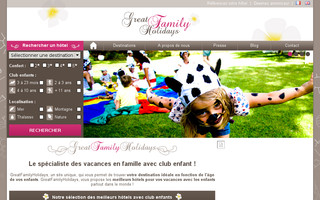 greatfamilyholidays.fr website preview