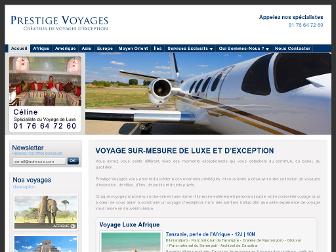 prestige-voyages.com website preview