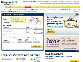 expedia.fr website preview