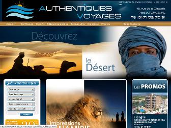 authentiquesvoyages.com website preview