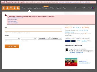 kayak.fr website preview