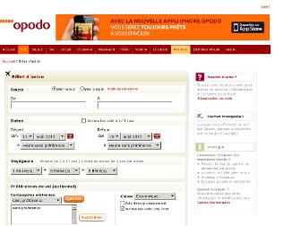 billetavion.opodo.fr website preview