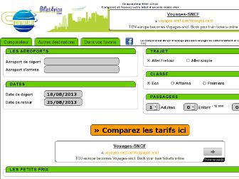 comparateurbilletavion.com website preview