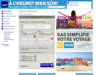 flysas.com website preview