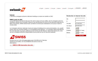 swissair.com website preview