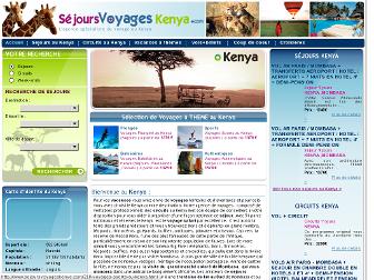 sejoursvoyageskenya.com website preview