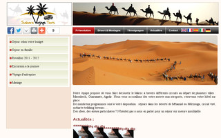 saharavoyagetours.com website preview