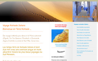 voyages-sahara-nomades.com website preview