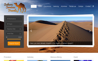 saharaservicestravels.com website preview