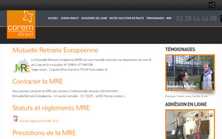 mutuelleretraiteeuropeenne.com website preview