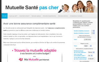 mutuellesantepascher.com website preview