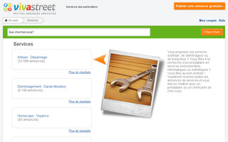 services.vivastreet.com website preview