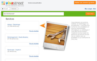 services.vivastreet.com website preview