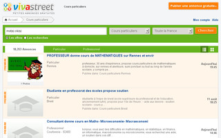 cours-particuliers.vivastreet.com website preview