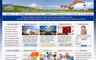 zenith-assurances.fr website preview
