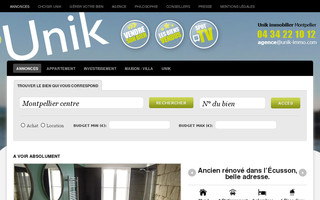 unik-immo.com website preview