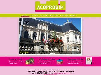 acoprodim.fr website preview