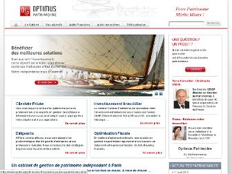 optimuspatrimoine.fr website preview