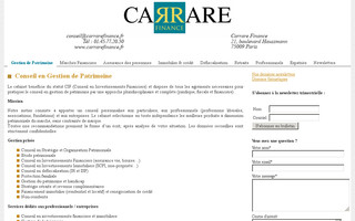 carrarefinance.fr website preview