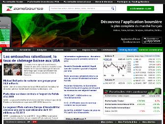 zonebourse.com website preview