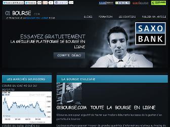 01bourse.com website preview