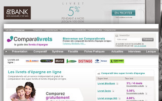 comparalivrets.fr website preview