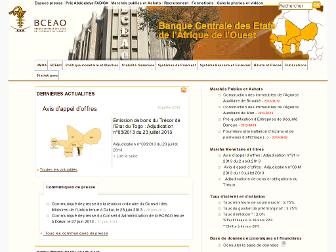 bceao.int website preview
