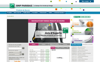 produitsdebourse.bnpparibas.fr website preview