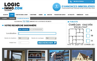 vacances.logic-immo.com website preview