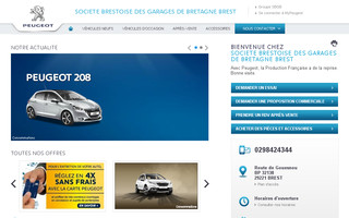 brest.peugeot.fr website preview