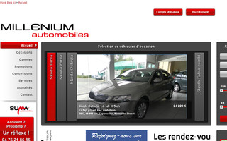 millenium-automobiles.com website preview